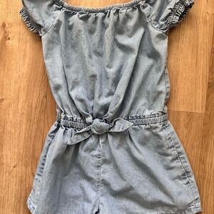 GAP Chambray Jumpsuit with Elastic Waistband